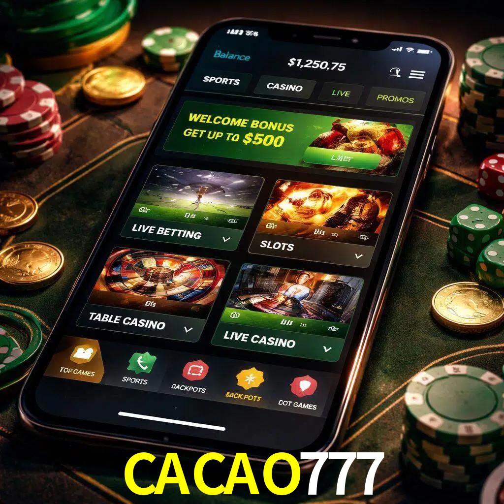 Diseño de juegos móviles CACAO777 para usuarios en México